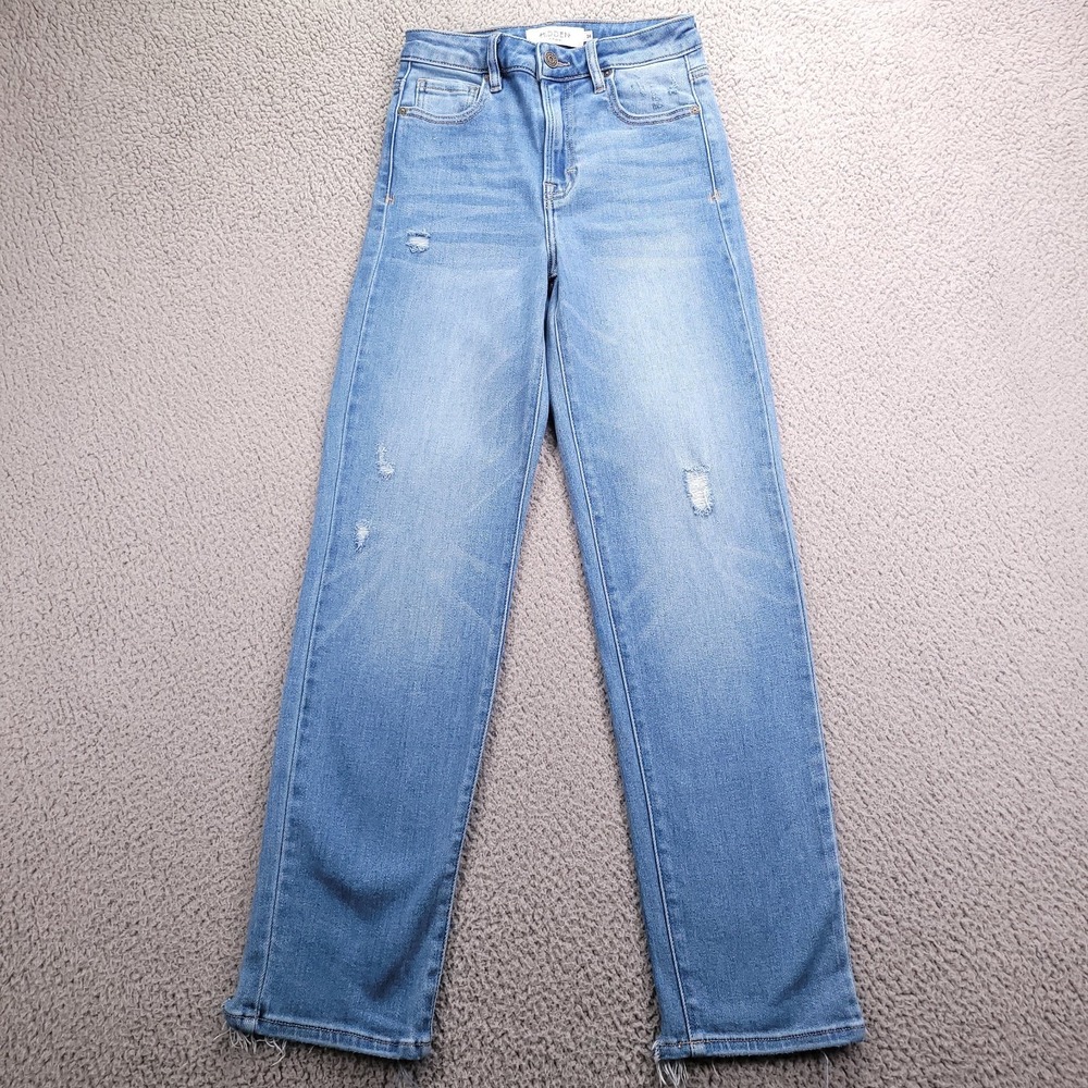 HIDDEN Jeans Size 24 Tracey Classic Straight Medium Wash Stretch Denim